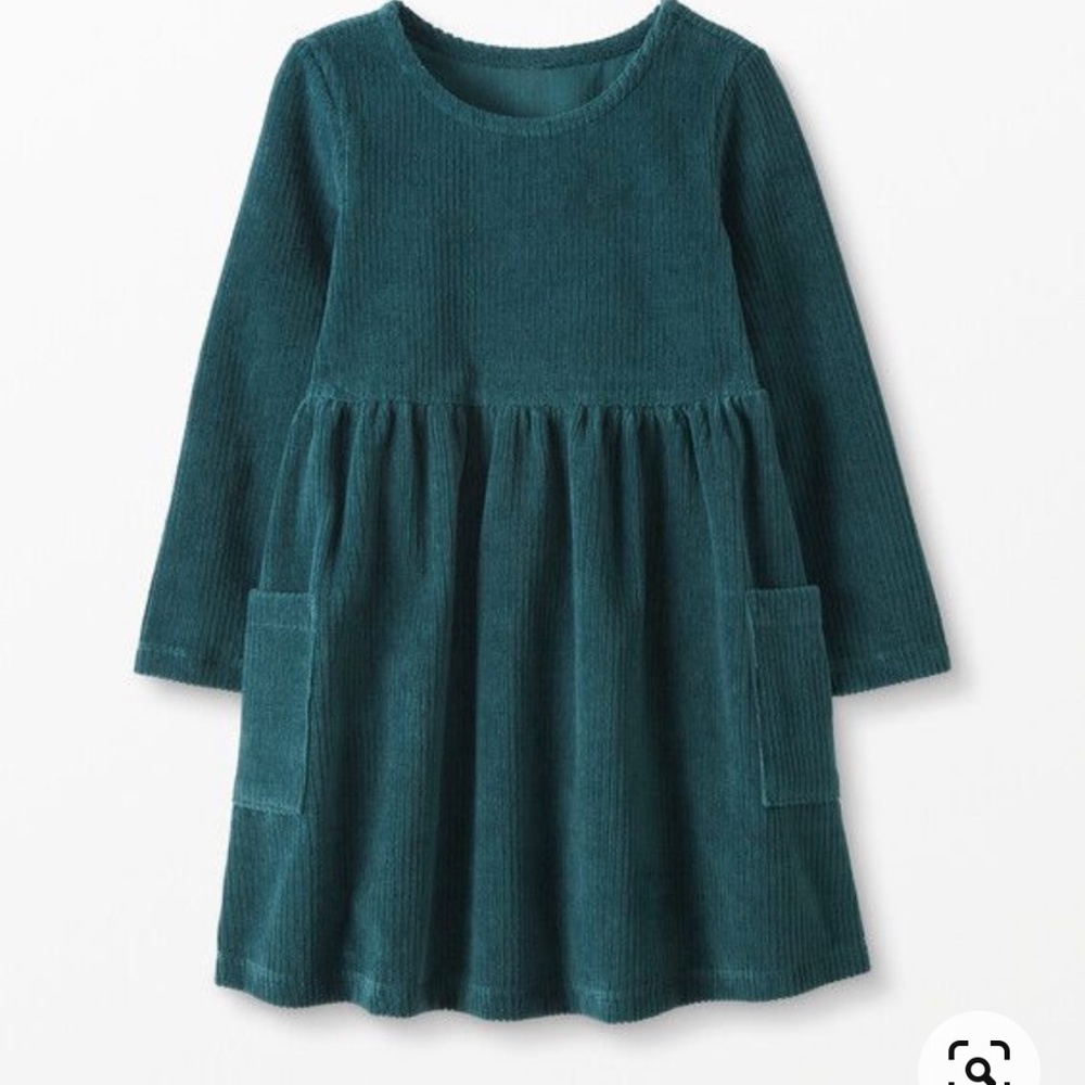 Hanna Andersson Juniper Ribbed Velour Pocket Dress Size 110 (5)